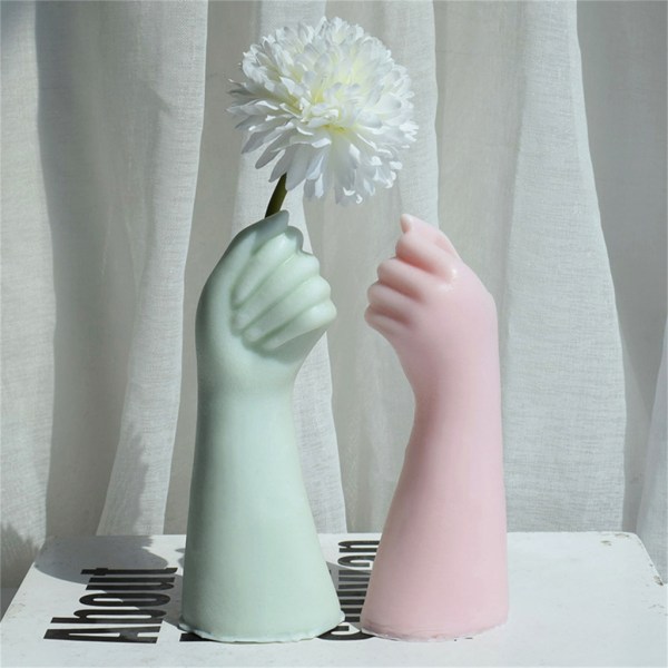 Blomkruka Form Handgest Vas Betong Ljusstake Mould Gör-det-själv-suckulentplanteringsformar Molds