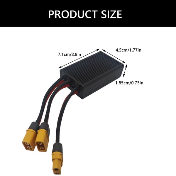 24-72V 40Amp Elektrisk Dobbelt Batteri Parallel Modul Konnektor Adapter