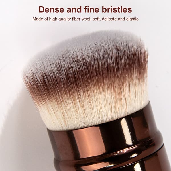 Teleskopisk børste med støvtæt dæksel, bløde, tætte børster til elegant makeup