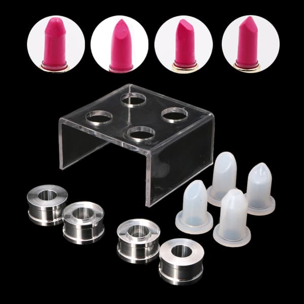 9 stk. leppestift silikonform enkel DIY sminke kosmetikk leppestiftform