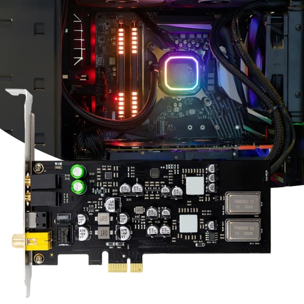 PCIe lydgrænseflader lydkort til studiebrug 24Bit 48kHz ADC metalskal