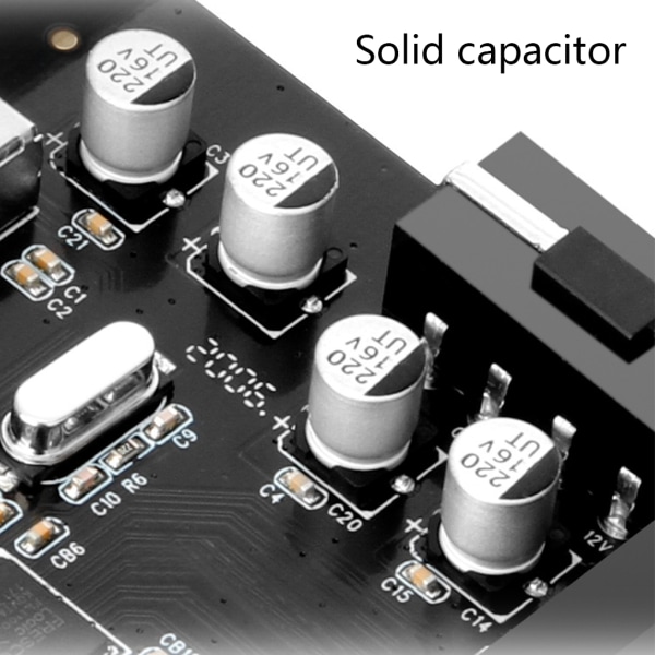 PCI-E till 2-portar USB 3.0 expansionskort PCI för Express Desktop External Controller Adapterkort med 19-stifts power