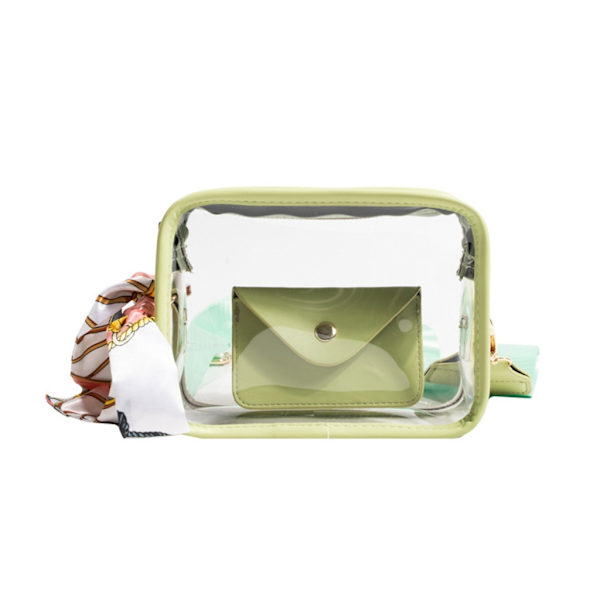 Dam Bred Rem Crossbody Väska Mode Jelly Axelväska Klar Handväska Söt Messenger Väska Liten Telefonväska för Konsert
