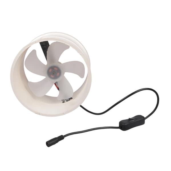 Nem installation PVC-kanalventilator 160 mm 12V til PVC-rørforbindelse i skure og kældre