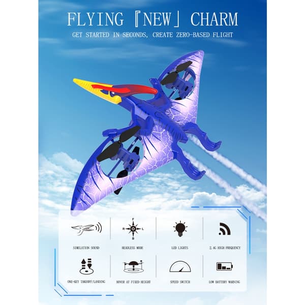 Fjärrkontroll Pterosaur Modell Flygplan Leksak Barn Flygplan Leksak Födelsedagspresent