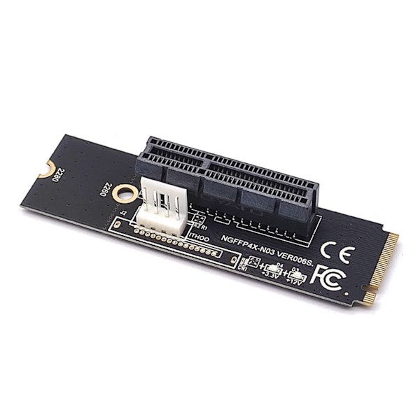 för M.2 NGFF till PCI-E 1X 4X Riser Card M2 för M för nyckel till PCIe X4 Transfer med LED-indikator för PCI för Express 1X till 4pin