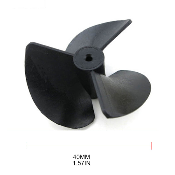 Nem Installation RC Model Båd Paddle Holdbar 2mm Aksel 3-bladede Propeller