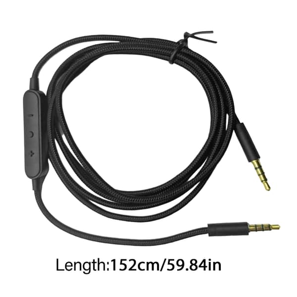 Solid Udskiftningshovedtelefonledning med mikrofoner til G433 G233 GPRO X headsets 2 meters