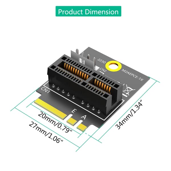 Avanceret PCIE 1X til M.2 Key B Adapter for problemfri integration