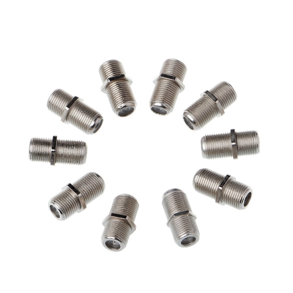 10 st Joiner Barrels Connector F Plug Coupler Adapter 4 för Sky Plus för HD TV