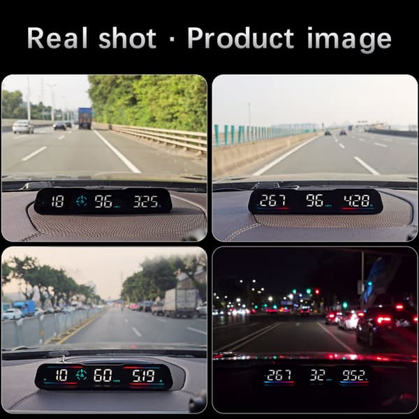 Bil Hastighetsdisplay Alarm Påminnelse Meter Klokke Auto Digitalt Speedometer ABS+PC