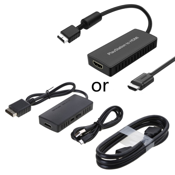 Högeffektiv PS1 för PS2 för PS3 till för HDMI Converter Kabelförbud, High Defination Link Adapter för PS2 PS1