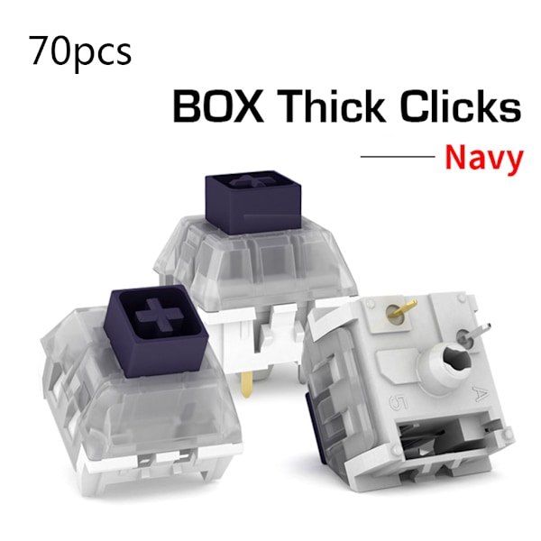 Kailh Box Thick Click Navy Blue Jade Brytare RGB/SMD 3pin Brytare IP56 Vattentät Kompatibel Cherry MX Mekaniskt Tangentbord