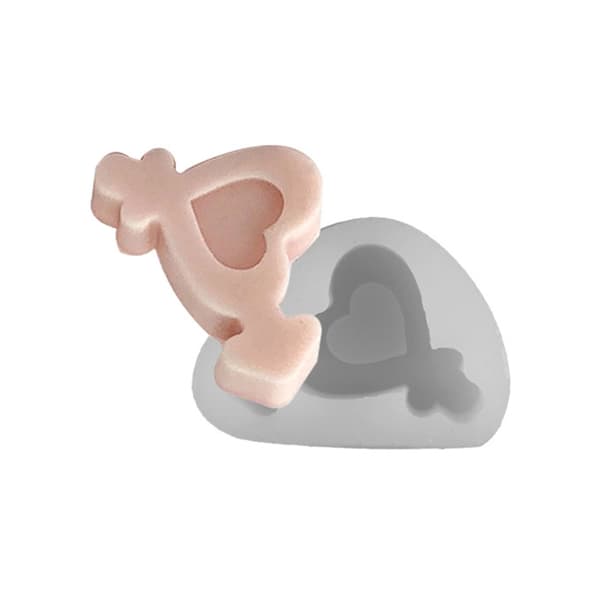 Valentines Hjerte Silikonform Duftlysform DIY Bordpyntform D