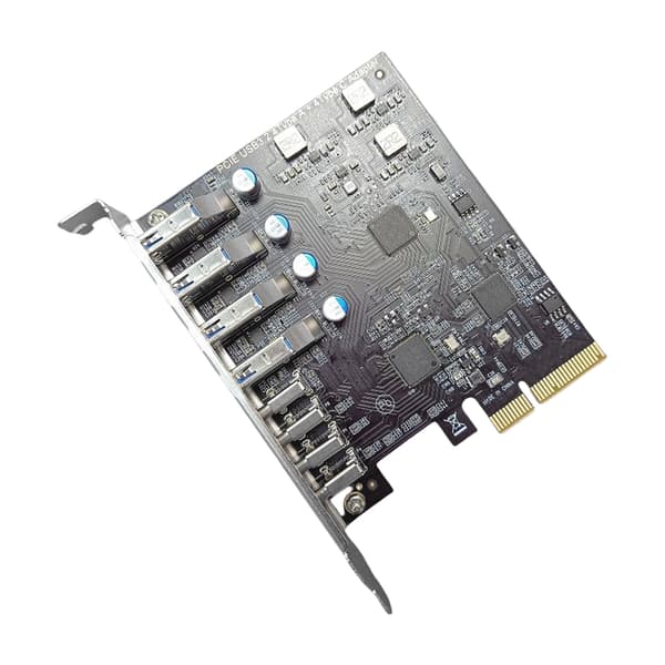 PCIe til 4 USB 3.2 og 4 Type C Port Udvidelseskort til Stationære Computere
