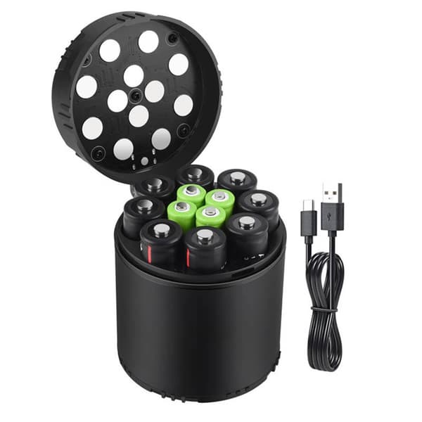 Langvarig 3A Litium Batterilader Oppbevaringsboks for 3A AA Batterier