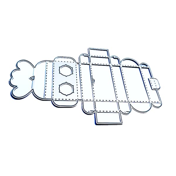 Dobbelthulls 3D-kakeboks Metallskjærende Dies Stencil DIY Folding for Case Embossing Die Cuts Scrapbooking Template