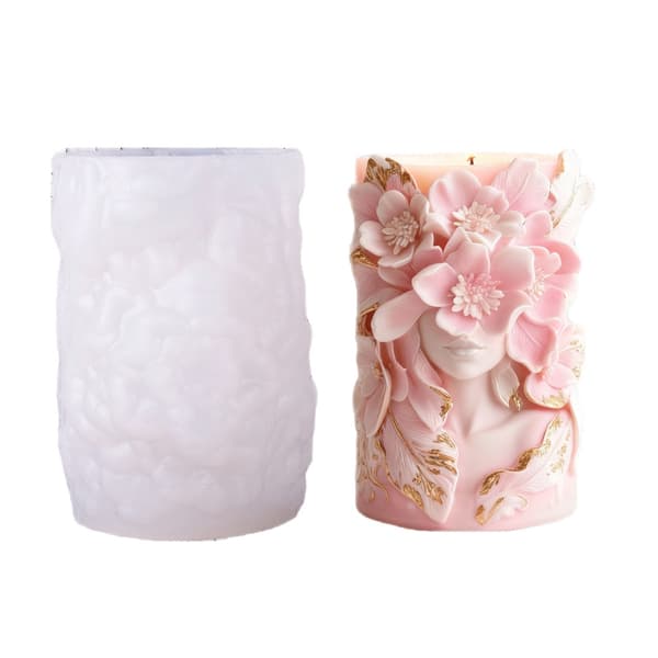 DIY Stearinlysform i Silikone med Præget Blomstermønster