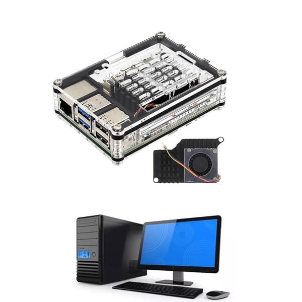 Elegant Cover Case Aktiv Køleventilator Til RPI 5 Single Board Computere C