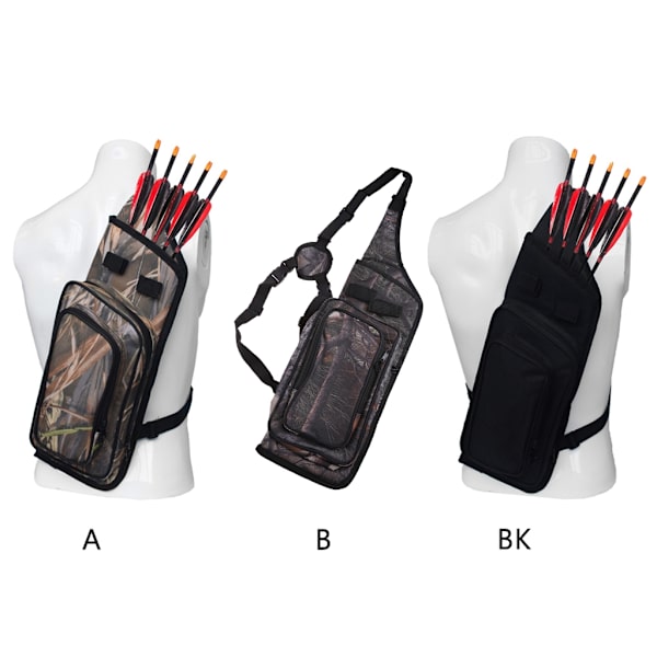 för Arrow Quiver Justerbar Archery Bag Hunting Back for Arrow Quiver Tube med ryggrem Bågskytte för Arrow för Case H B