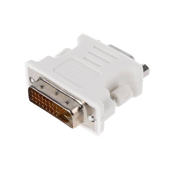 Mini datorskärmomvandlare vit DVI D till VGA honadapter hållbar