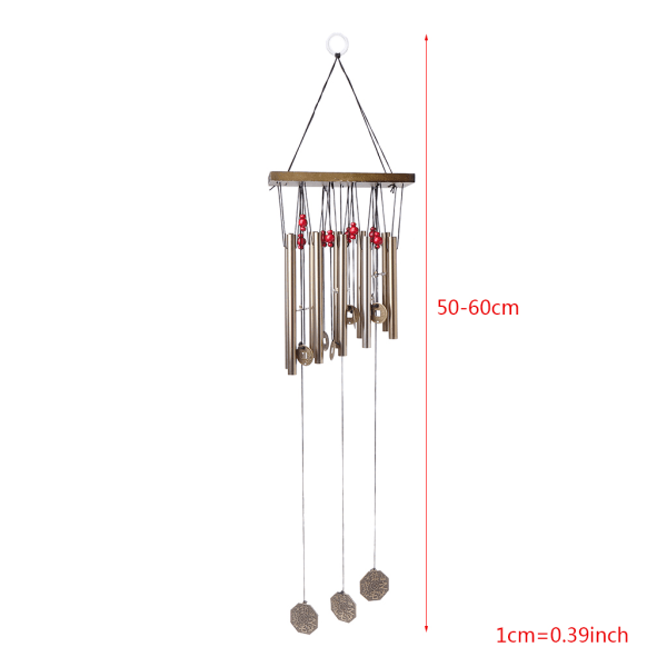 Antik 10 rör metallmynt Windbell Outdoor Living Decor Wind Chimes