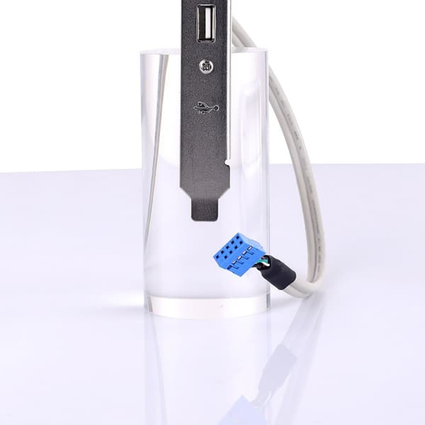 USB 2.0 hona bakpanel till moderkort 9-stifts header-kontaktkabeladapter