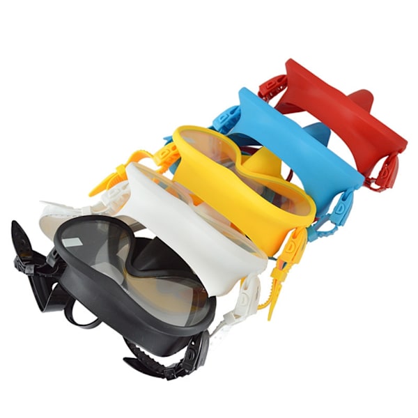 Dykmask Silikon Anti-dimma Snorkelglasögon Undervattensdykarglasögon Mask Simutrustning 5-färgad Red