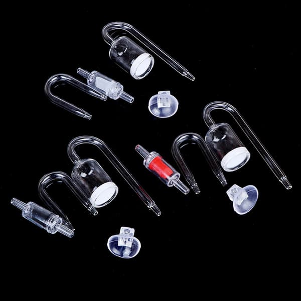 CO2-diffusor 4 stk. til Nano Kit Transparent Glas Øger CO2-mætning Black