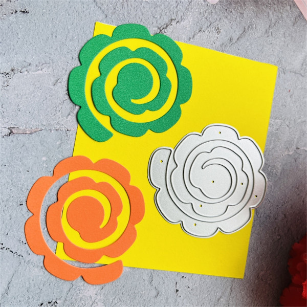 Lockigt blomma Metall Skärning Dies Scrapbooking Stencil Die Cuts Kort Prägling DIY Fotoalbum Form 3622