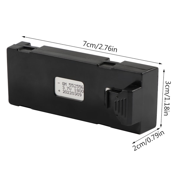 3,7V 1800mAh litiumbatteri RC Drone Flight Batterier för E88/E88PRO/E88MAX/E525/E99/E99PRO/P1/P5PRO