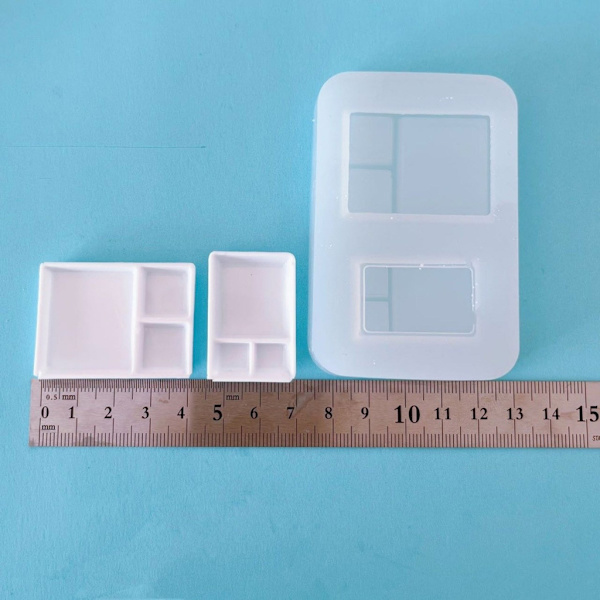 Miniatyr Dessertbricka Form Miniatyrmatlek UV-hartsform för DIY-kök 6 styles