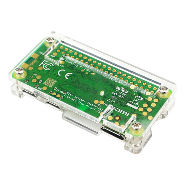 Transparent akryl för case för Raspberry Pi Zero 2W för case med kylfläkt Kylflänsar för Raspberry Pi Zero 2W