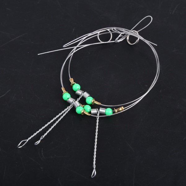 Anti-Winding Swivel String Havsfiske Krok Stål Riggar Wire Leader Fiskkrokar 3