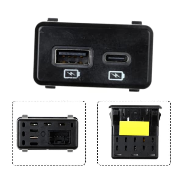 Liten USB-laddningsadapter USB-laddningshub Plast för fordon