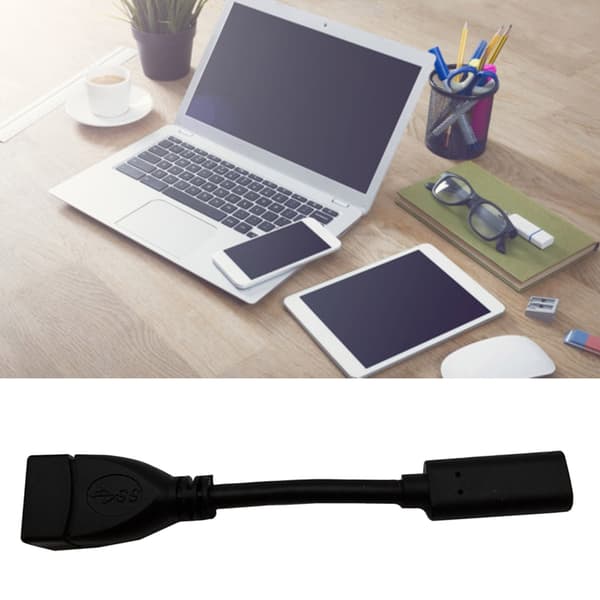 USB A till USB Typ C-adapter för effektiv datasynkronisering OTG-datakabel 10 cm