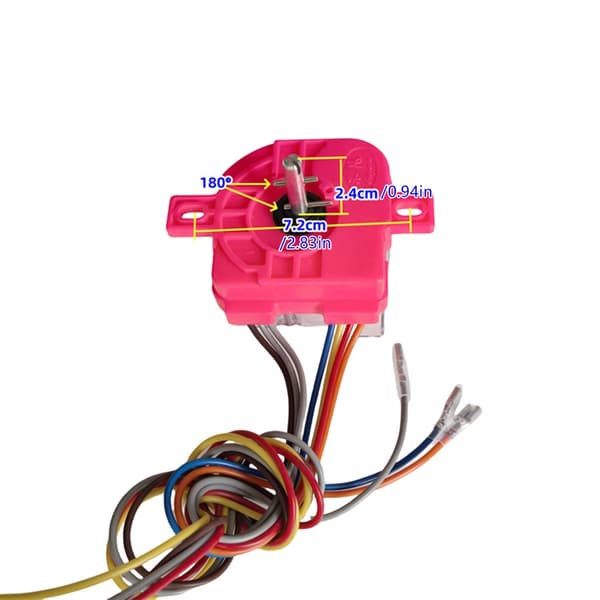 6 Lednings 180 Graders Vaskemaskine Timer Switch Vasketimer Semi Automatisk