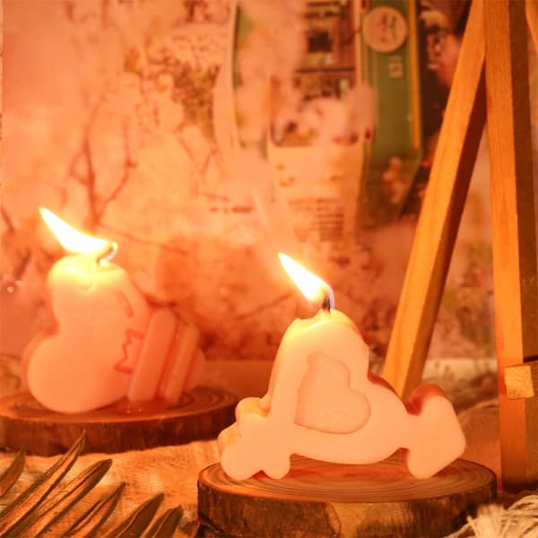 Valentins Hjerte Silikoneform Duftlysform DIY Bordpyntform D