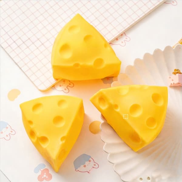 Simulering Ostform Klämleksak Stressreducerande Klämleksak För Sensorisk Lek cheese triangle
