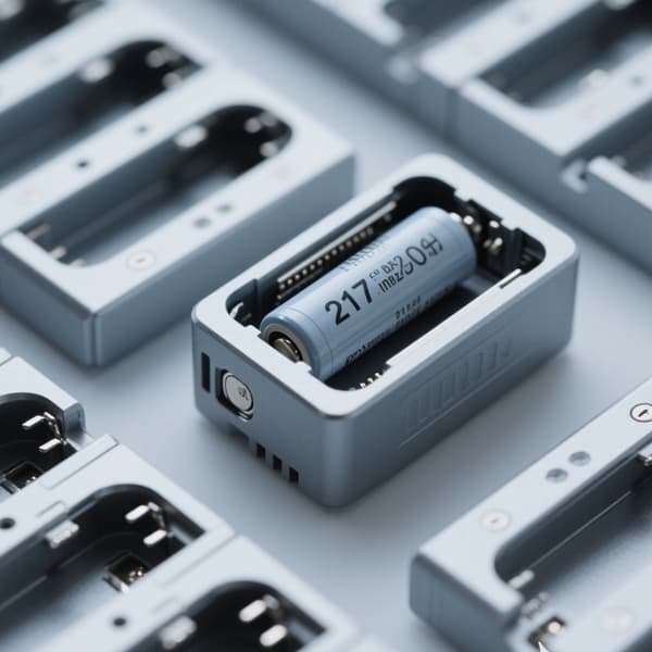 Batterikasse 21700 Cellemonteringsholderboks til flere lithiumkonfigurationer 1 section