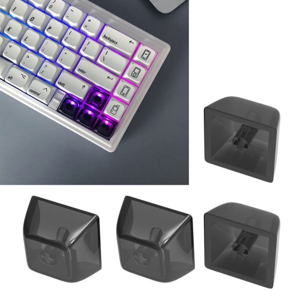 4/20 st genomskinliga blanka set 1U 1X XDA Profile Crystal Translucent Keycaps för mekaniskt tangentbord 20Pcs