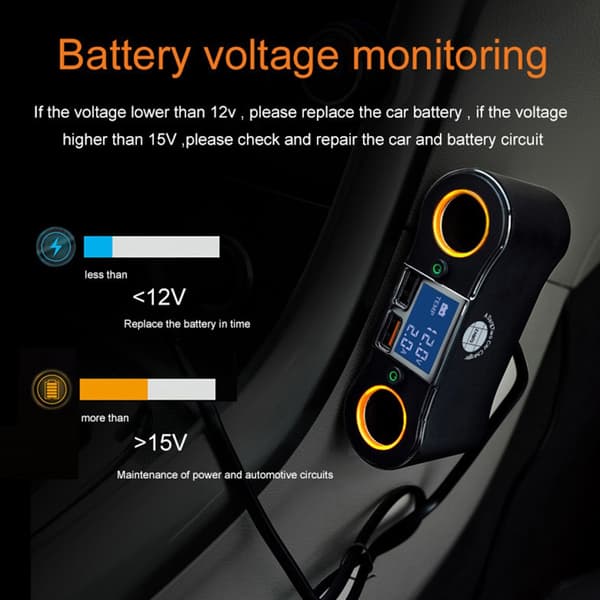Multifunktionell Bil Strömadapter Mobil Billaddare för Elektroniska Enheter