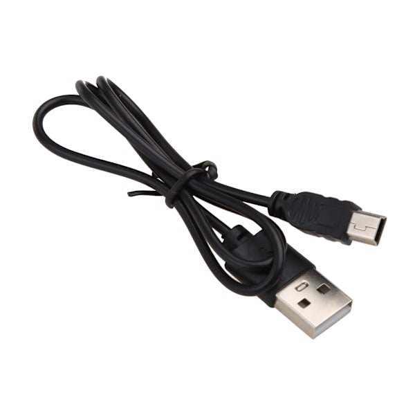 200mm Bærbart Sort USB 2.0 Kort Han til Mini 5 Pins Datakabel Ledningsadapter til Mobiltelefon, MP3, PDA