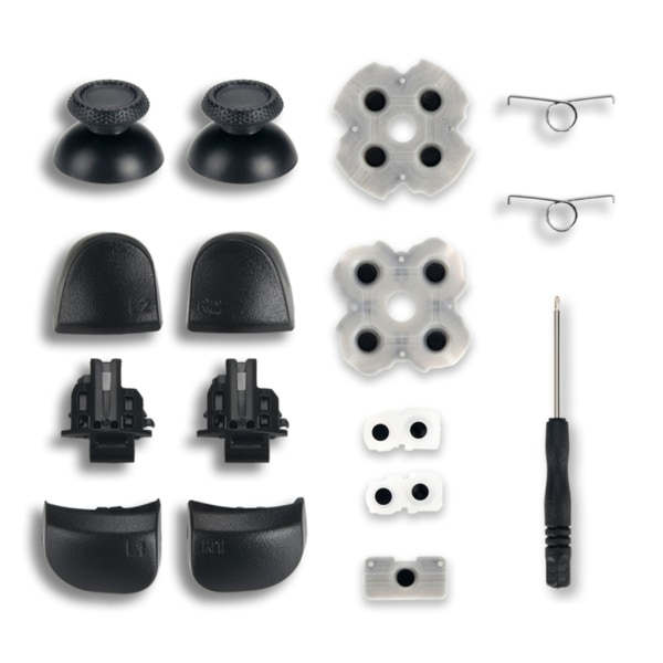 För PS5-Controller L1-R1 L2-R2 Trigger-Buttons 3D-Analog Stick + Conductive Gummi Button Skruvmejsel Reparationssats Hållbar