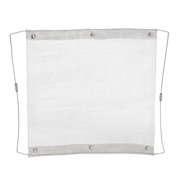 Utomhuscamping Mini Campfire Fire Pit Rack Rostfritt stål hopfällbart mesh Mesh large
