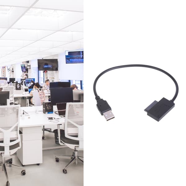 USB2.0 til 7+6 13-pin Slimlines SATA-kabel til bærbare computere, lille størrelse