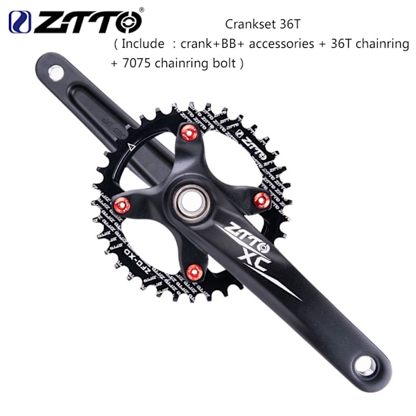 MTB Kammet 170mm Varsi 1X Järjestelmä Ketjupyörä Yksittäinen Kapea Eturatas