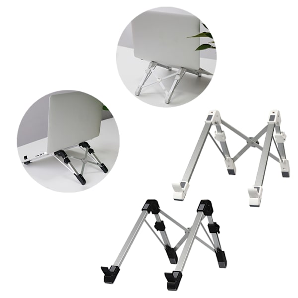 Bärbar bärbar dator tand Rier Ultra-Tunn, Lien Justerbar tand för Dek övre bord för 10-15,6" bärbar dator Black