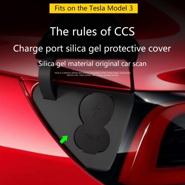Skyddande cover lock Car Charging Port Cap för Tesla Model 3 Model Y