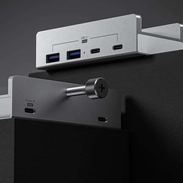 4 Portars Aluminium Extern Dockningsstation USB 3.1 Typ C Clip HUB 10Gbps Data